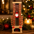 Calendario de Navidad Papá Noel junto al arbolito con luces