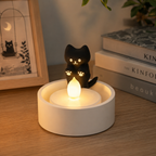 Gatito con Fogata Lampara