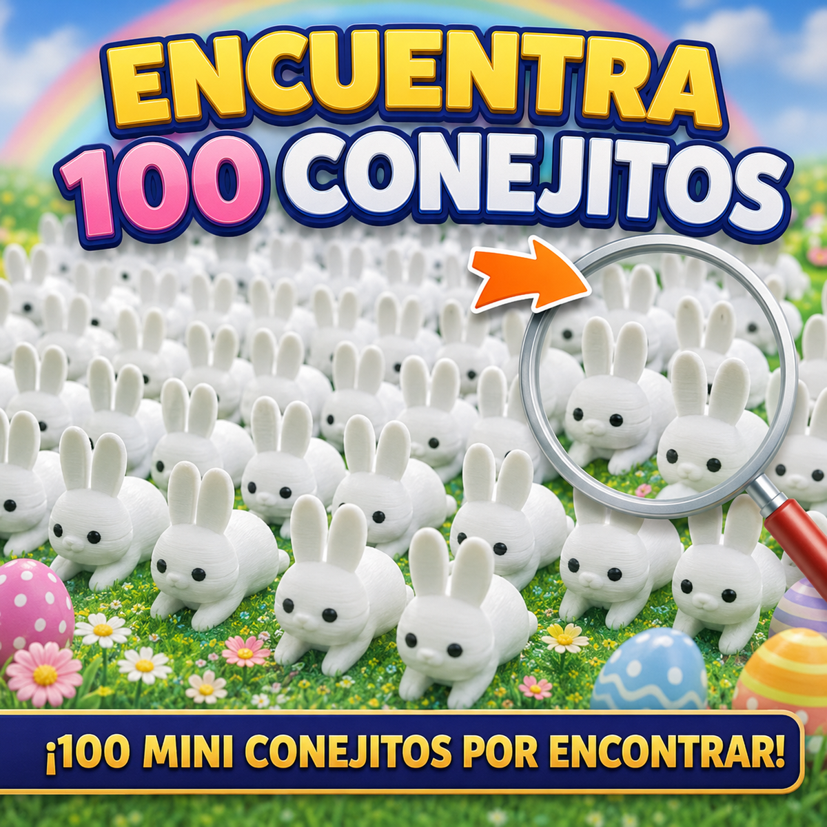 Encuentra los 100 conejitos juego