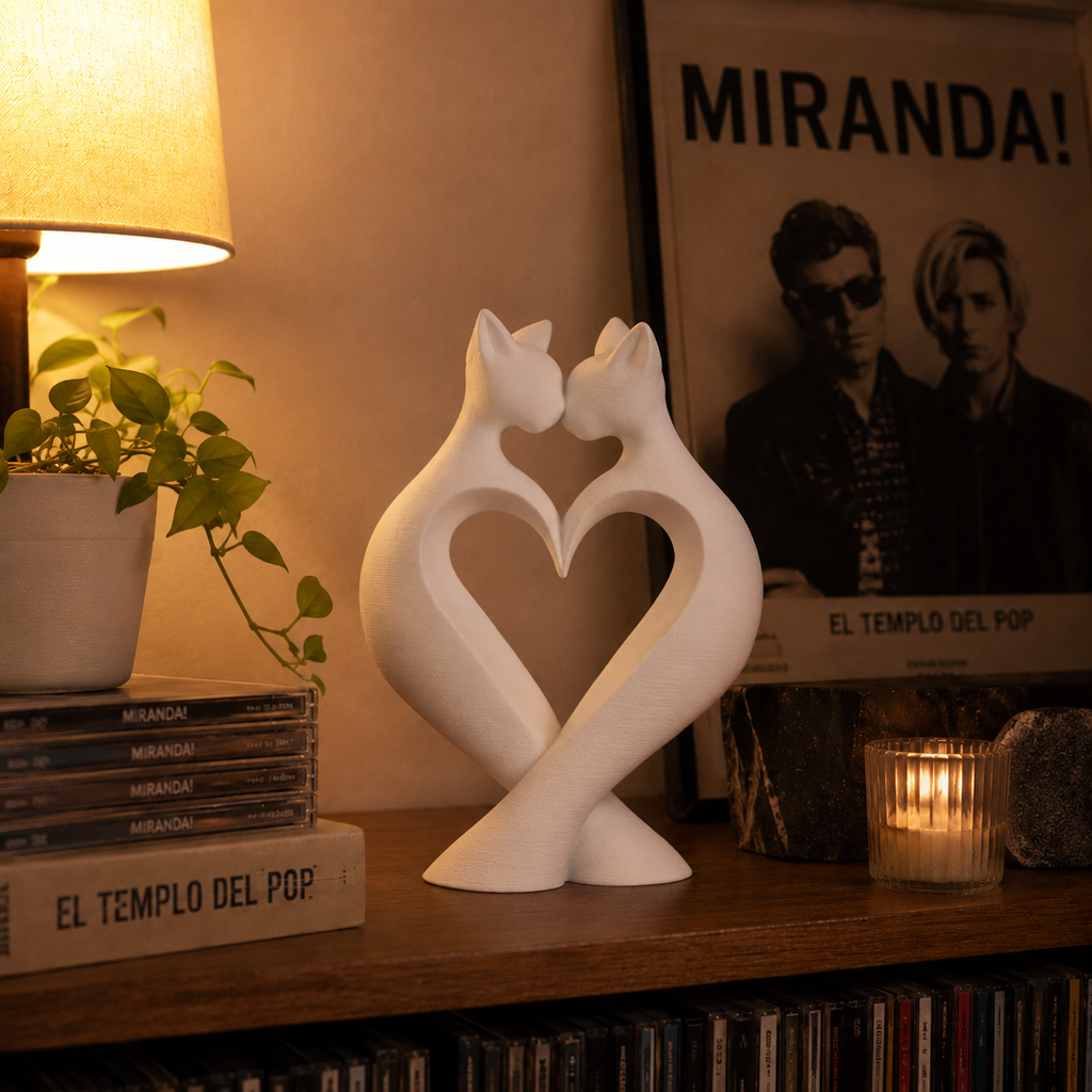 Pieza decorativa Gato Amor